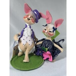Set of 2 Annalee Mice with original Tag 9" and 8 " Tall